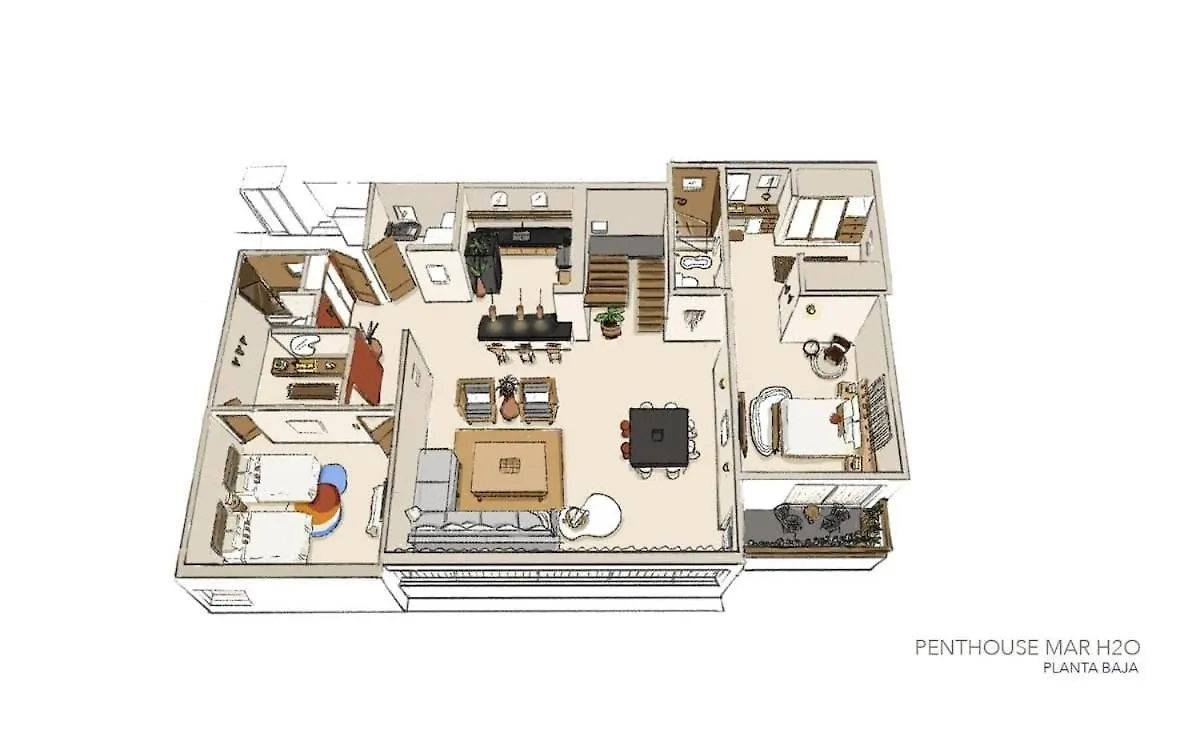 Villa Stylish Luxe Penthouse - Exclusive Gated Community Playa del Carmen Mexiko